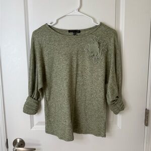 Adrienne Vittadini Embroidered Sweater